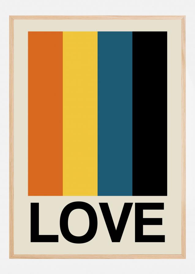 Retro Stripe LOVE Sundaze Poster