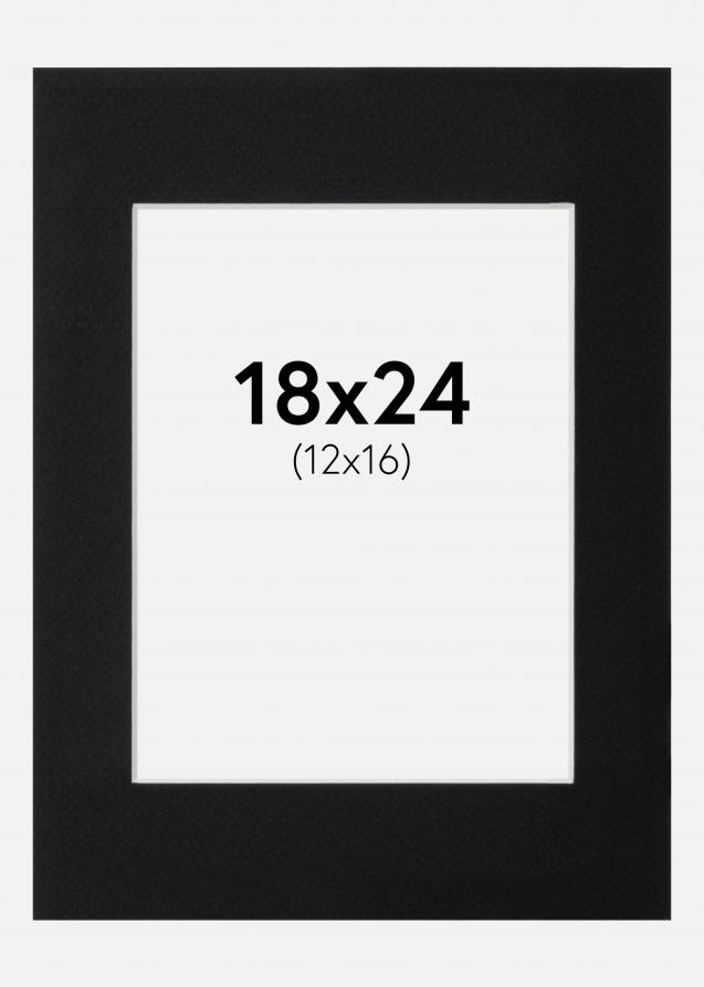 Passe-partout Noir Standard (noyau blanc) 18x24 cm (12x16)