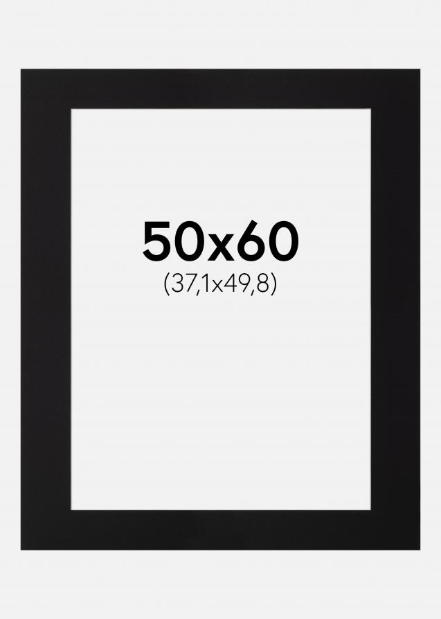 Passe-partout Noir Standard (noyau blanc) 50x60 cm (37,1x49,8)