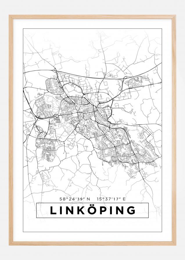 Map - Linköping - White