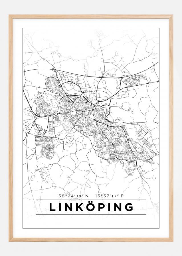 Map - Linköping - White