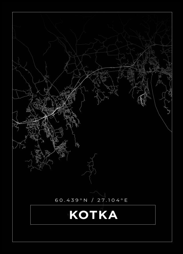 Map - Kotka - Black