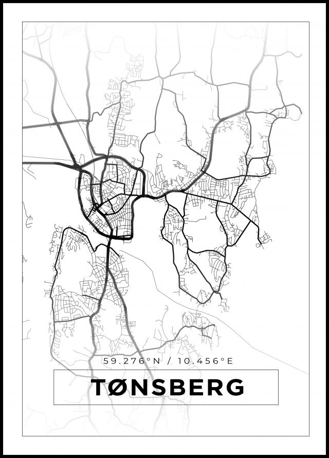 Map - Tønsberg - White