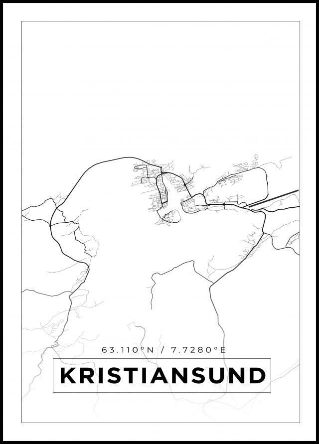 Map - Kristiansund - White