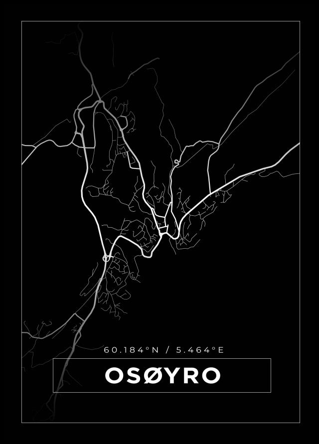 Map - Osøyro - Black