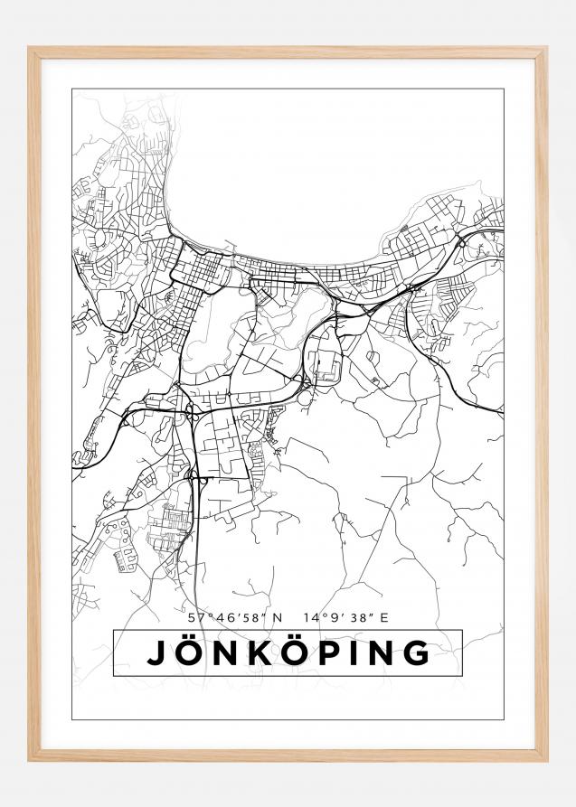 Map - Jönköping - White