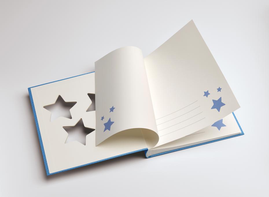 Estrella Album bb Bleu - 28x30,5 cm (50 pages blanches / 25 feuilles)