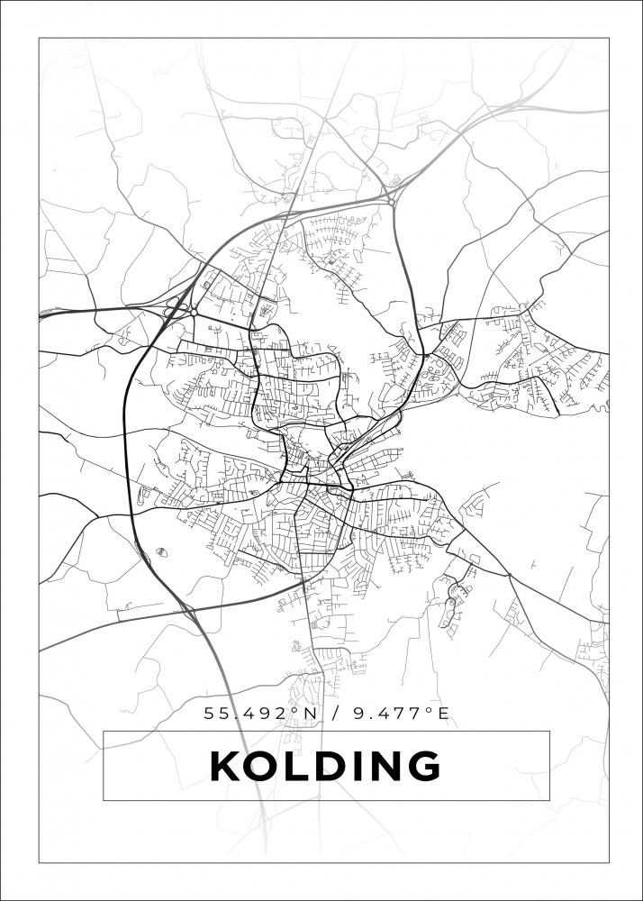 Map - Kolding - White