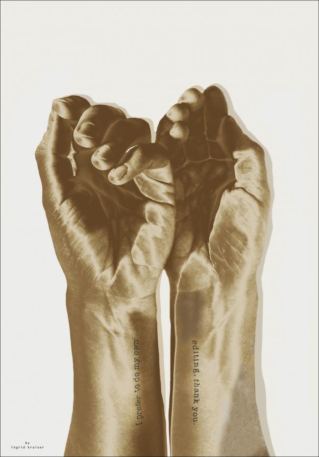Gold hands Poster