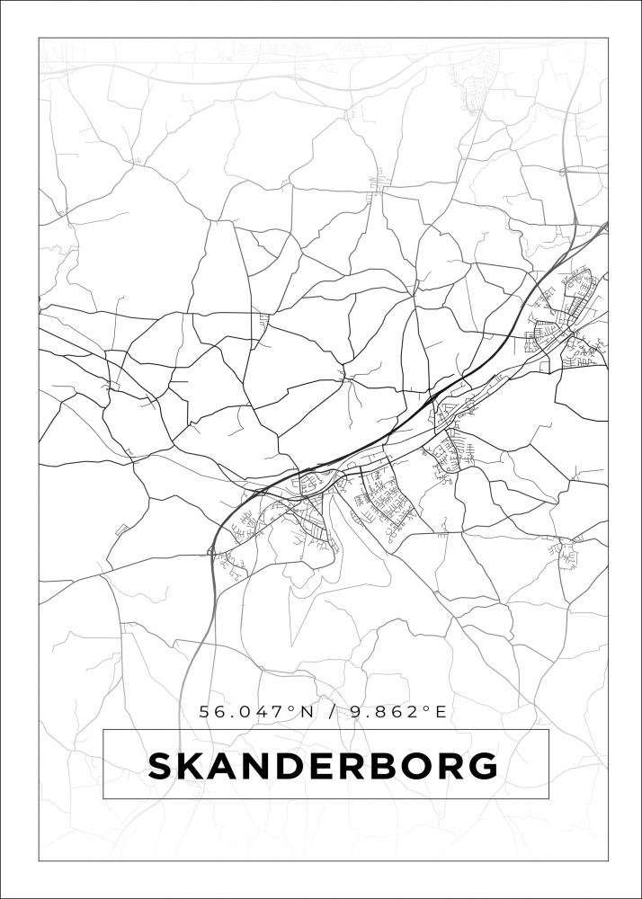 Map - Skanderborg - White