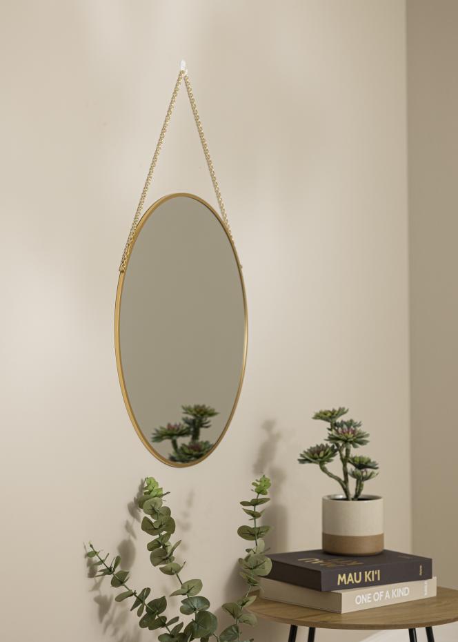 Miroir rond Modern Or 61 cm 