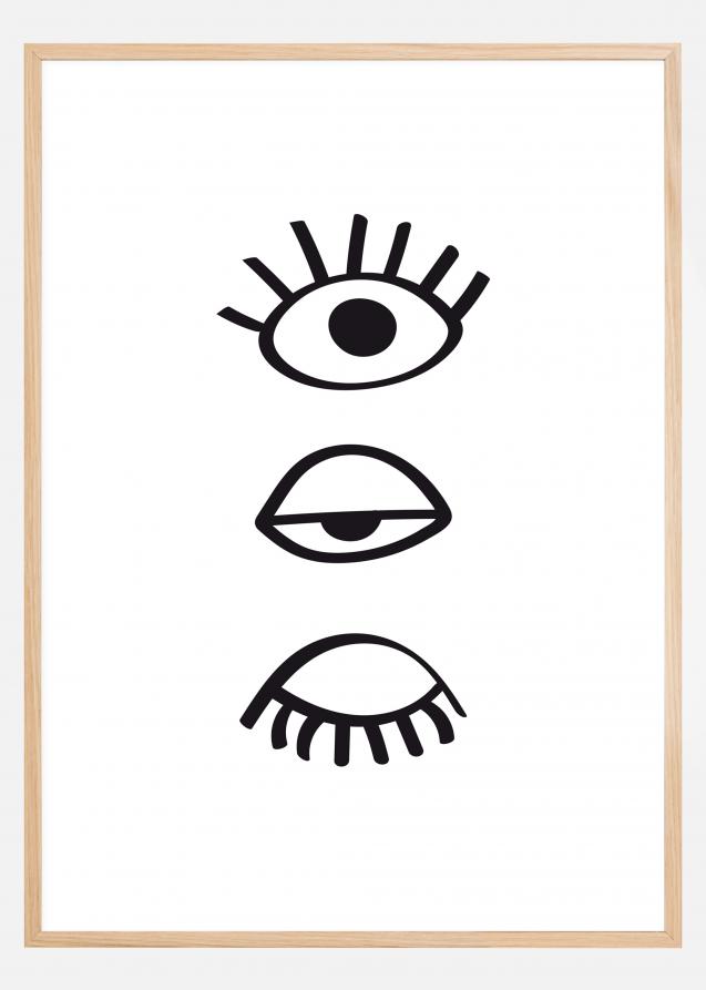 Three Eyes Line Poster