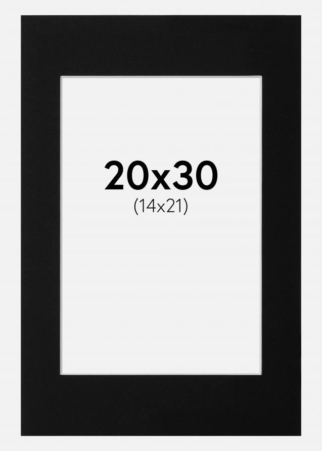Passe-partout Noir Standard (noyau blanc) 20x30 (14x21)