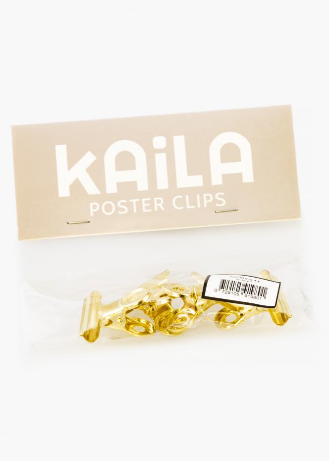 KAILA Poster Clip Gold 30 mm - 4-p