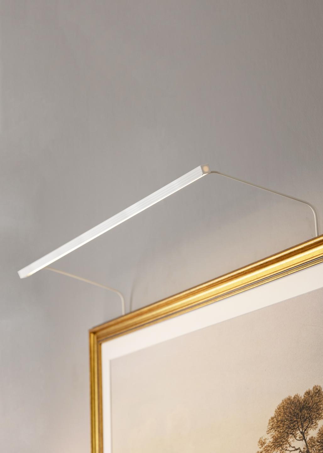 Gallery LED 60 cm pour largeur de cadre +90 cm Éclairage de tableau - Nickel