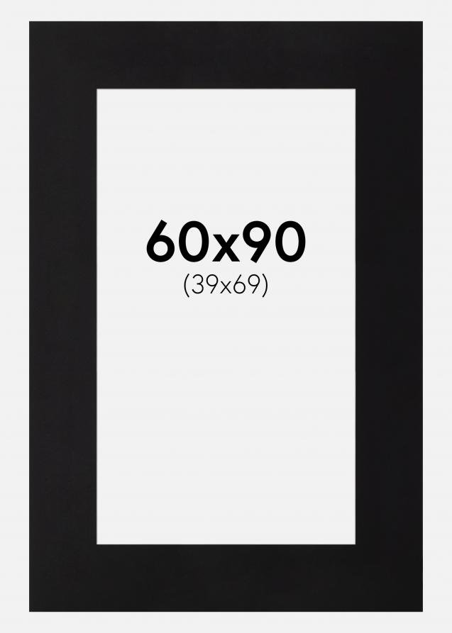 Passe-partout Noir Standard (noyau blanc) 60x90 cm (39x69)