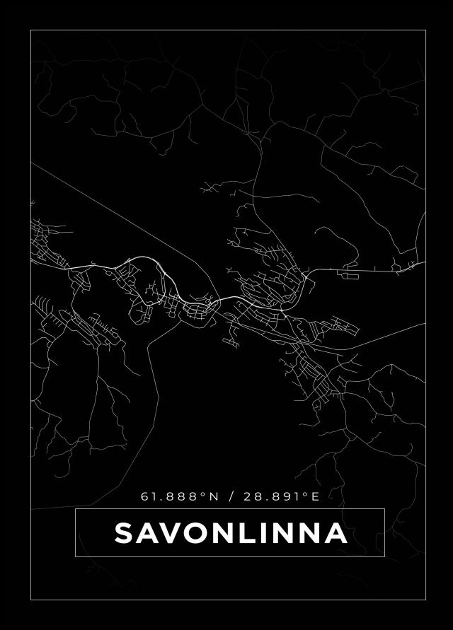 Map - Savonlinna - Black