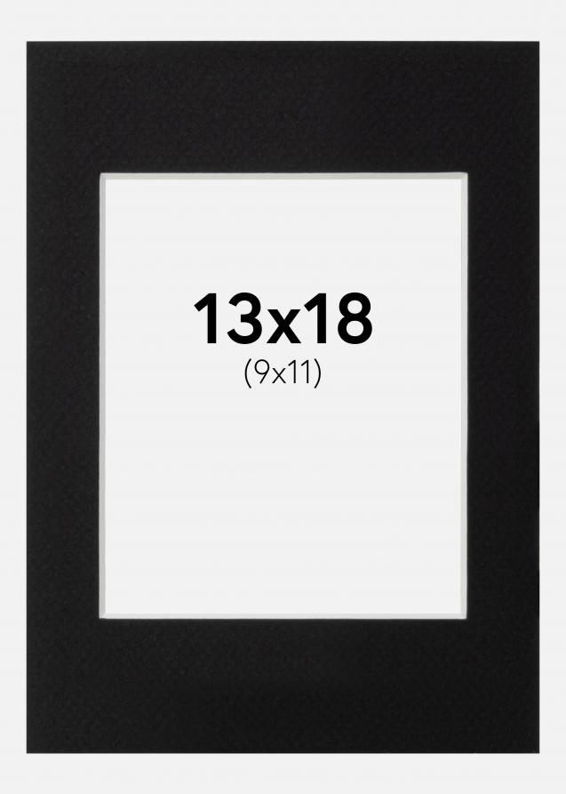 Passe-partout Noir Standard (noyau blanc) 13x18 cm (9x11)