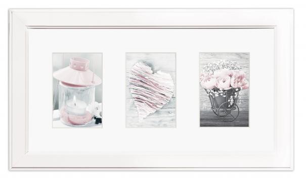 Cadre collage Malm Blanc - 3 Images (10x15 cm)