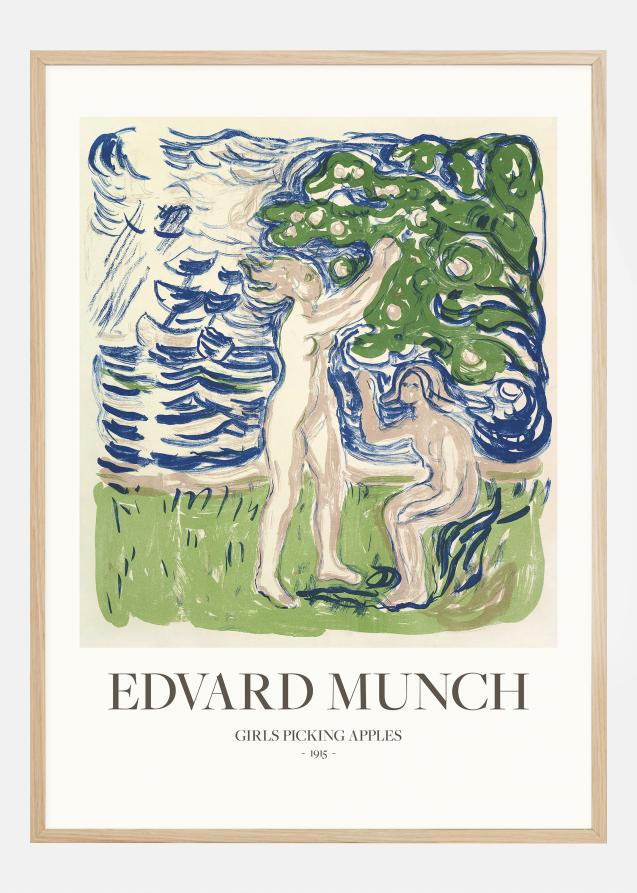 Edvard Munch - Girls Picking Apples Poster