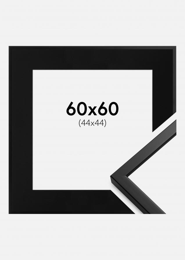 Cadre Oslo Noir 60x60 cm - Passe-partout Noir 45x45 cm