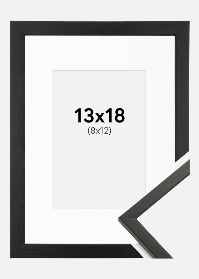 Cadre Galant Noir 13x18 cm - Passe-partout Blanc 9x13 cm