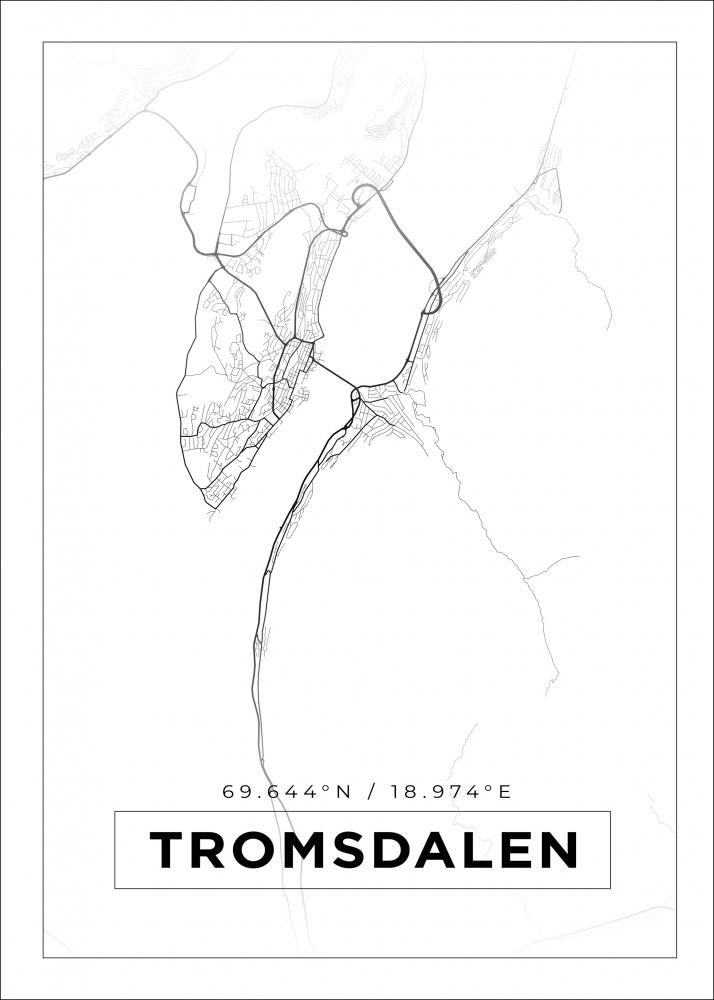 Map - Tromsdalen - White