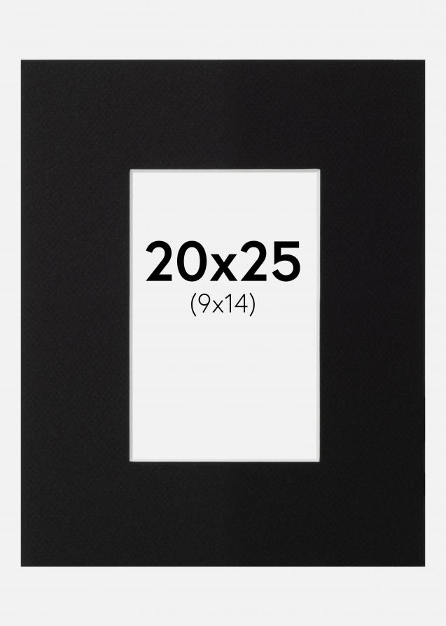 Passe-partout XL Noir (noyau blanc) 20x25 cm (9x14)