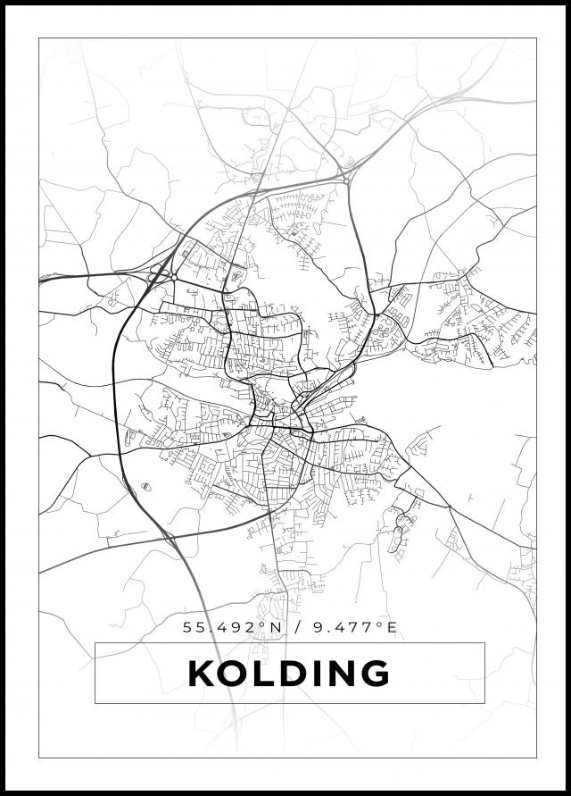 Map - Kolding - White