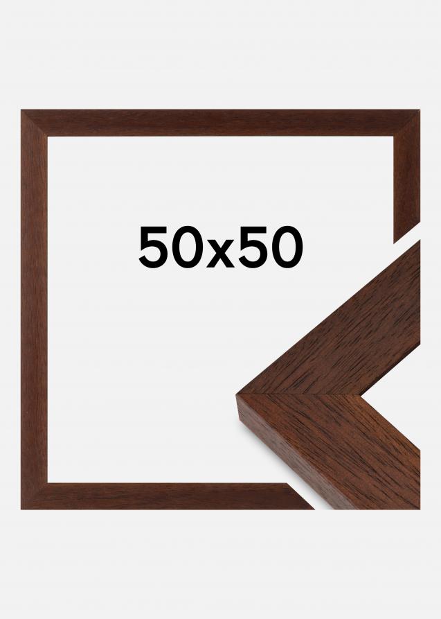 Cadre Juno Verre acrylique Teck 50x50 cm