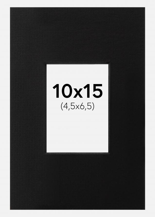Passe-partout Noir (noyau noir) 10x15 cm (4,5x6,5)