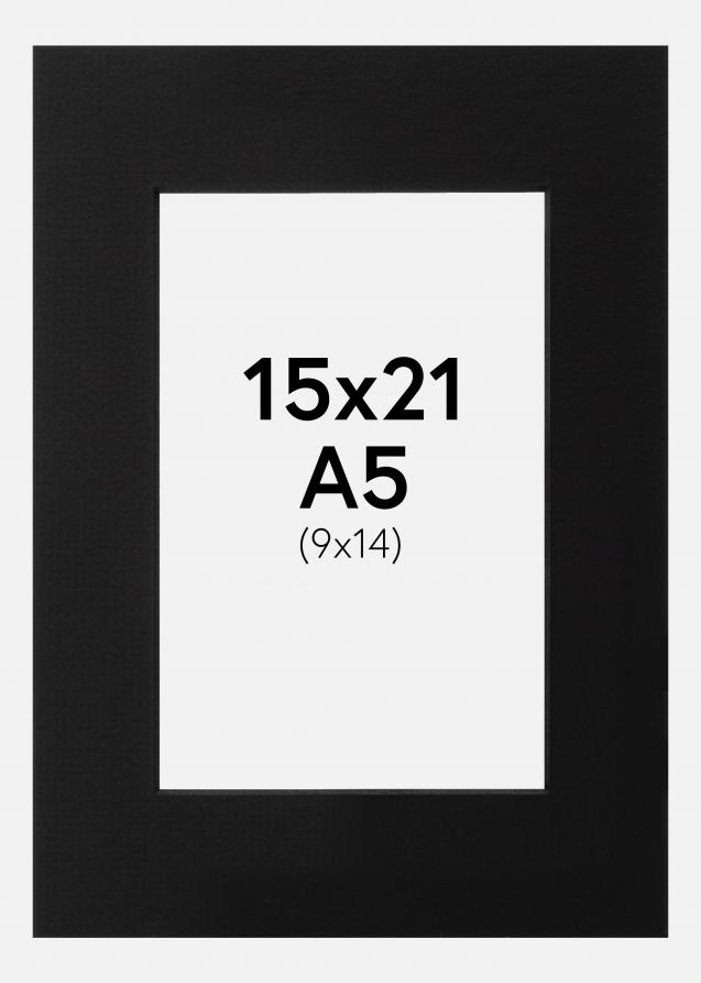 Passe-partout Noir (noyau noir) 15x21 cm (9x14)
