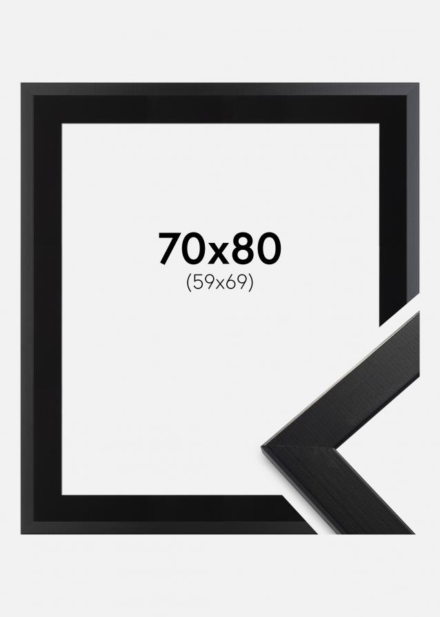 Cadre Trendline Noir 70x80 cm - Passe-partout Noir 60x70 cm