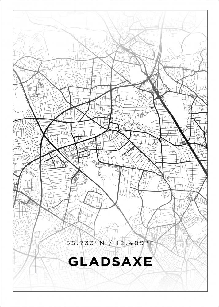 Map - Gladsaxe - White