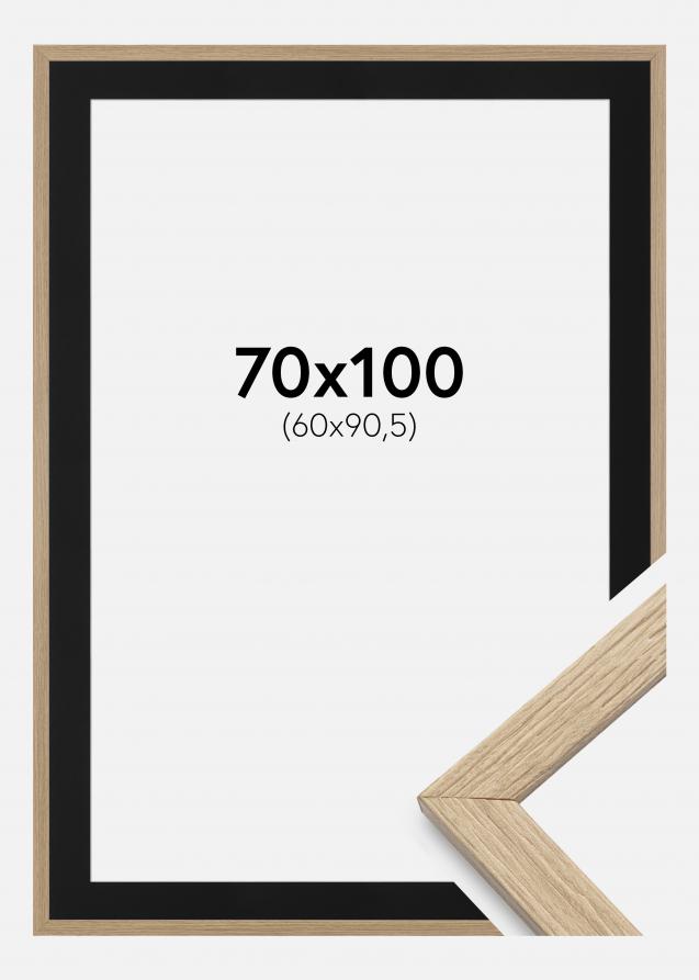 Cadre Stilren Chêne 70x100 cm - Passe-partout Noir 61x91,5 cm