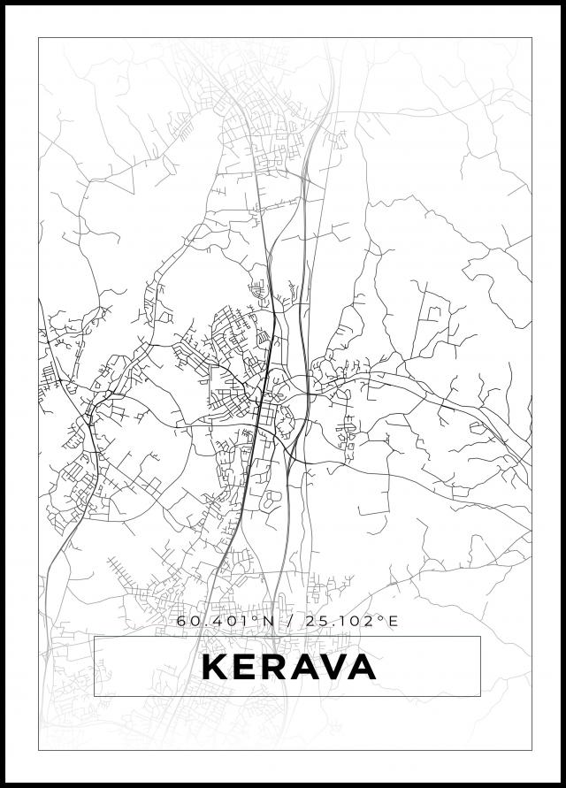 Map - Kerava - White