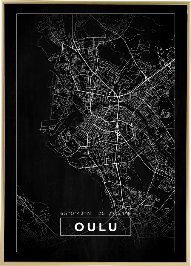 Map - Oulu - Black