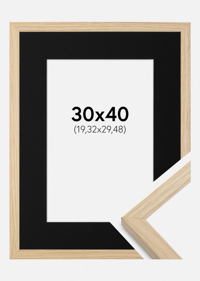 Cadre Grimsåker Chêne 30x40 cm - Passe-partout Noir 8x12 pouces