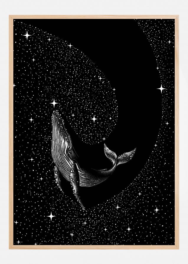 Starry Whale (Black Version) Poster