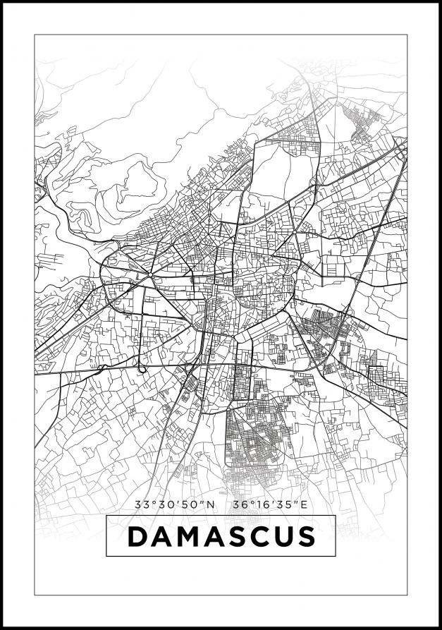 Map - Damascus - White