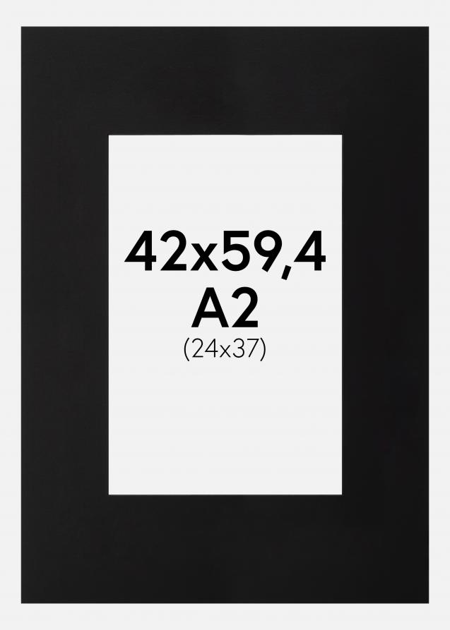 Passe-partout Noir (noyau noir) 42x59 cm (24x37)