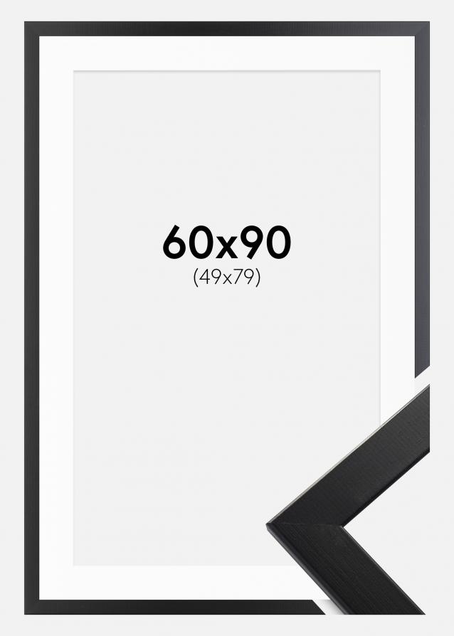 Cadre Trendline Noir 60x90 cm - Passe-partout Blanc 50x80 cm