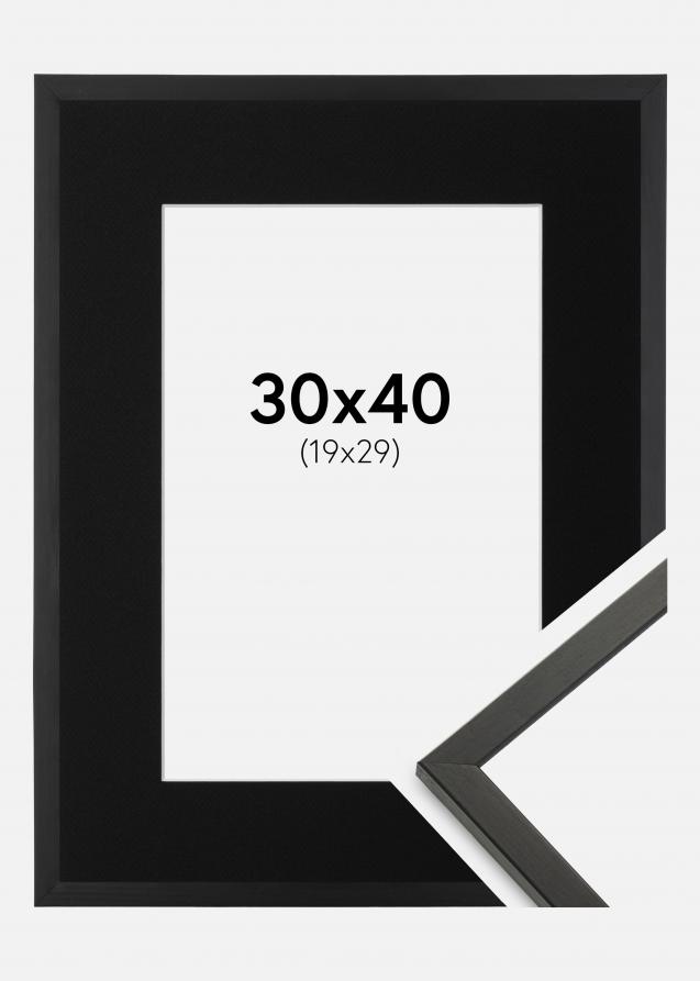 Cadre Galant Noir 30x40 cm - Passe-partout Noir 20x30 cm