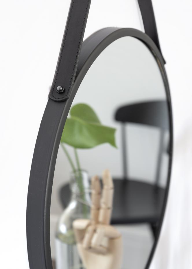 Miroir Trapani Noir diamtre 38 cm