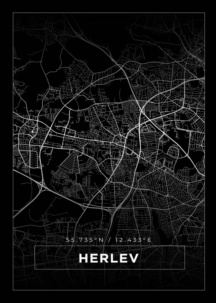 Map - Herlev - Black