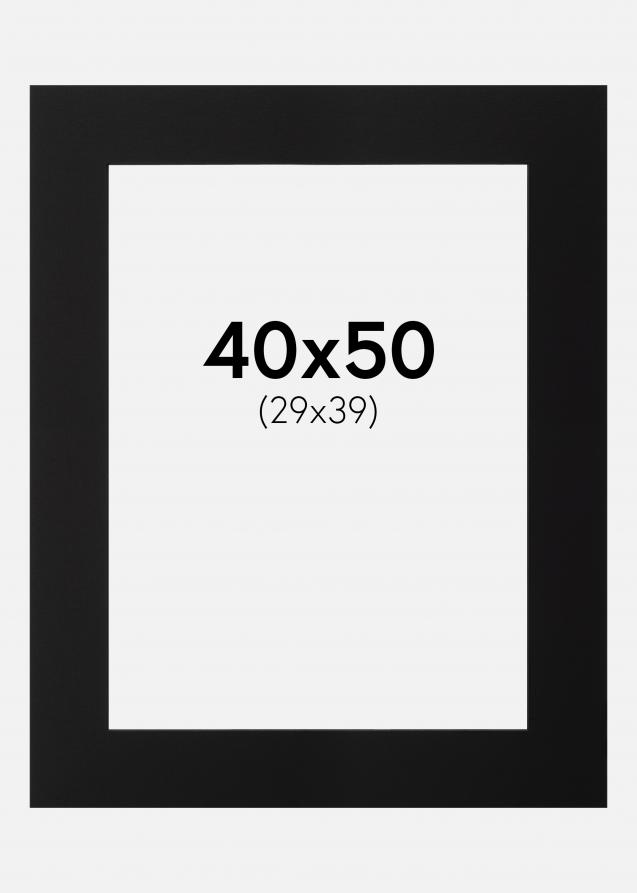 Passe-partout Noir (noyau noir) 40x50 cm (29x39)
