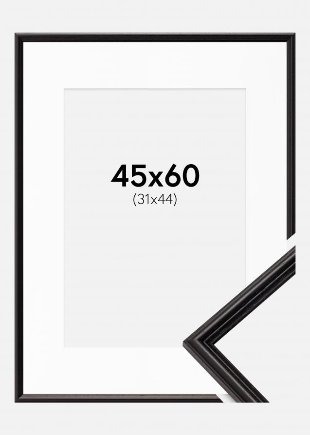 Cadre Horndal Noir 45x60 cm - Passe-partout Blanc 32x45 cm