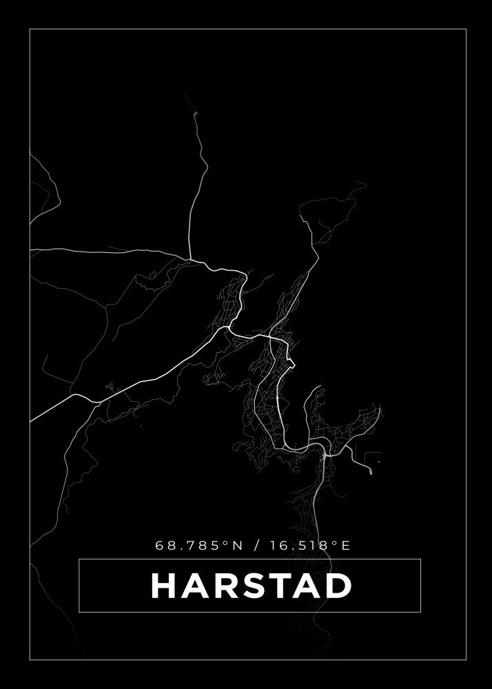 Map - Harstad - Black