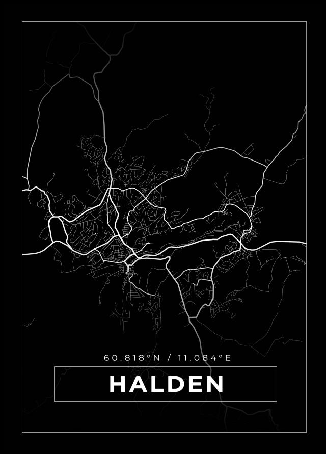 Map - Halden - Black