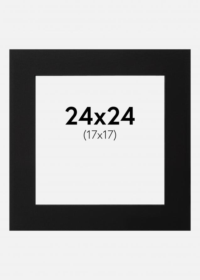 Passe-partout Noir (noyau noir) 24x24 cm (17x17)